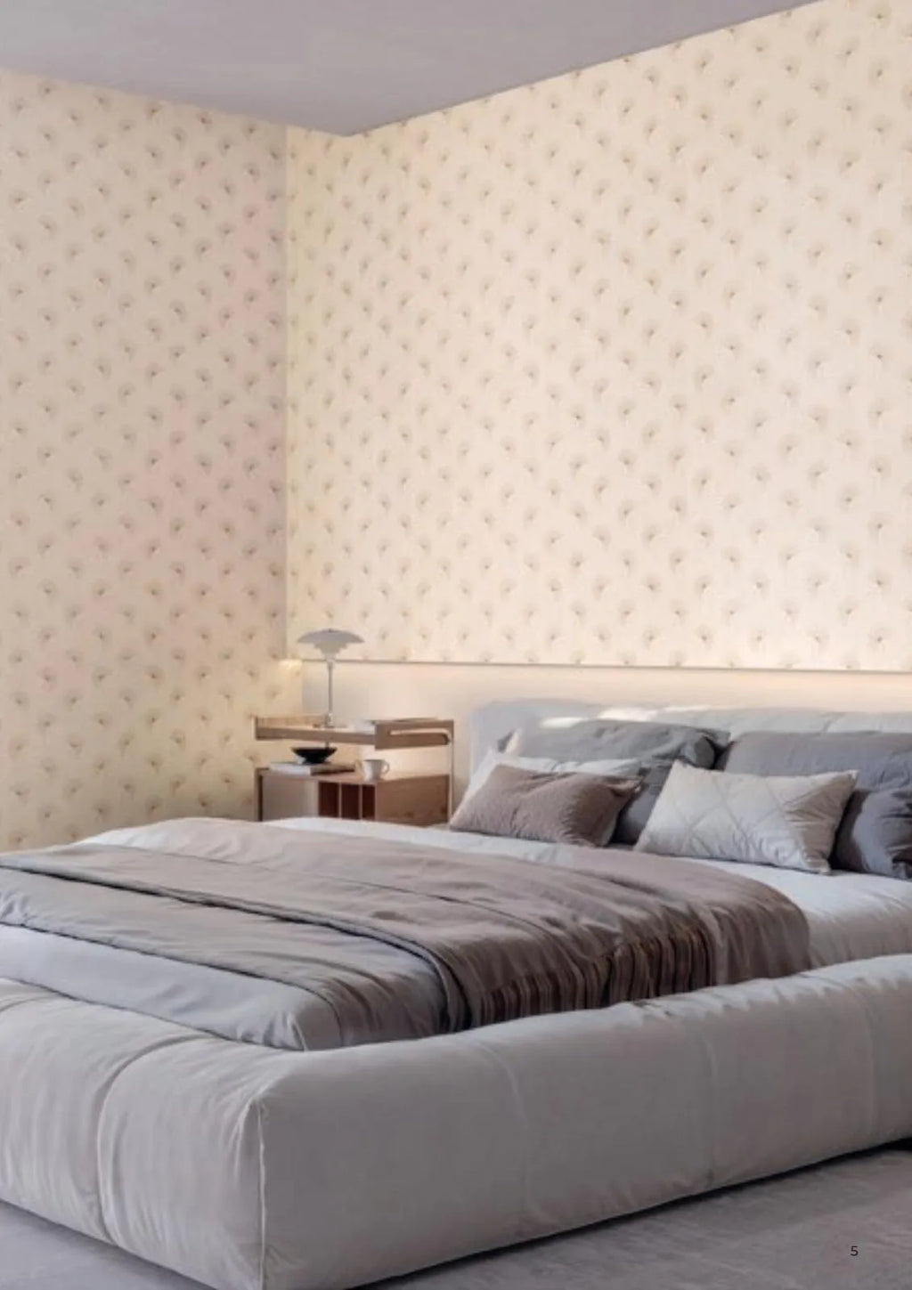Chambre aux murs enduits Coton Art