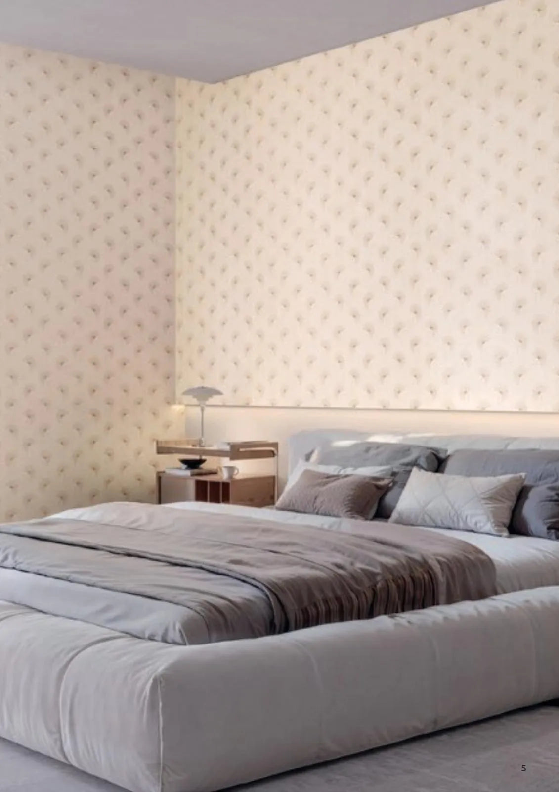 Chambre aux murs enduits Coton Art